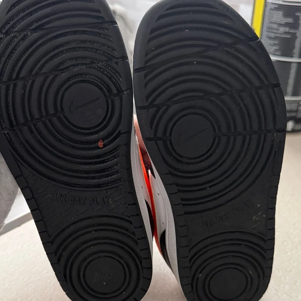 Nike Kids' Sneakers in Black, White, and Orange